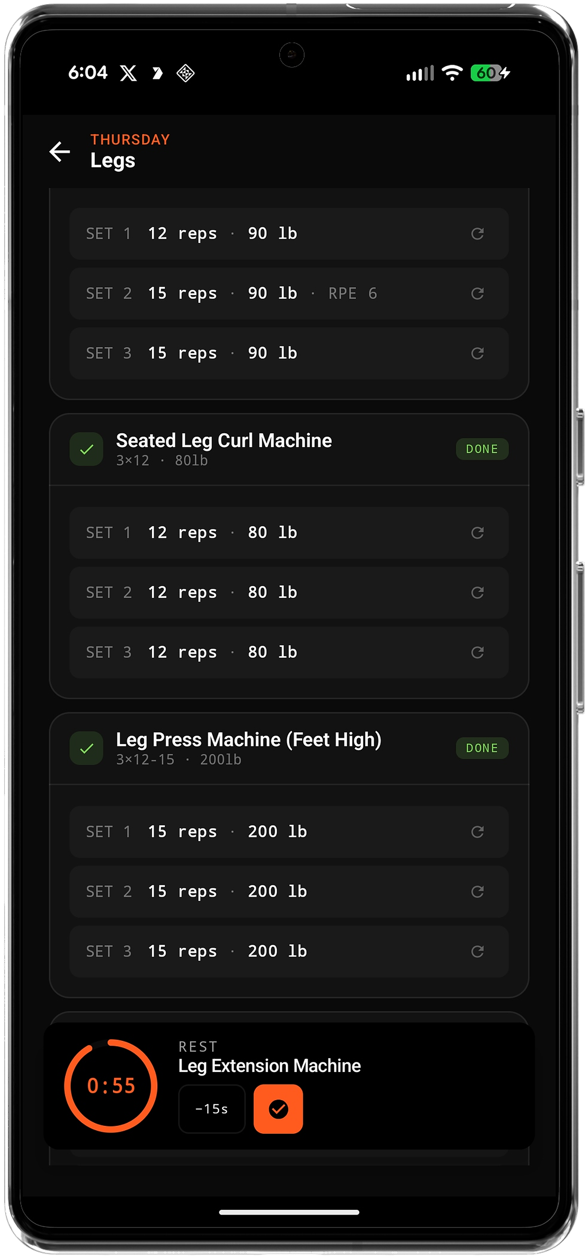 Workout Tracking